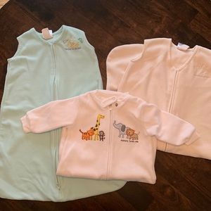 Set of 3 Fleece Sleep Sacks